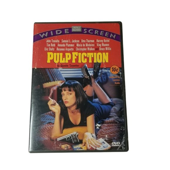 Pulp Fiction DVD 1998 Wide Screen John Travolta Samuel L Jackson  Uma Thurman - Picture 1 of 3